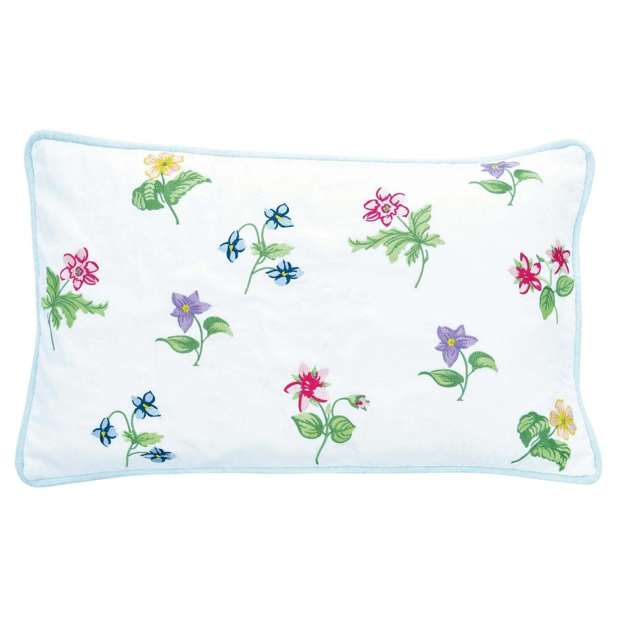 Kissenbezug mit Stickerei "Karolina" - 30x50 cm (White)