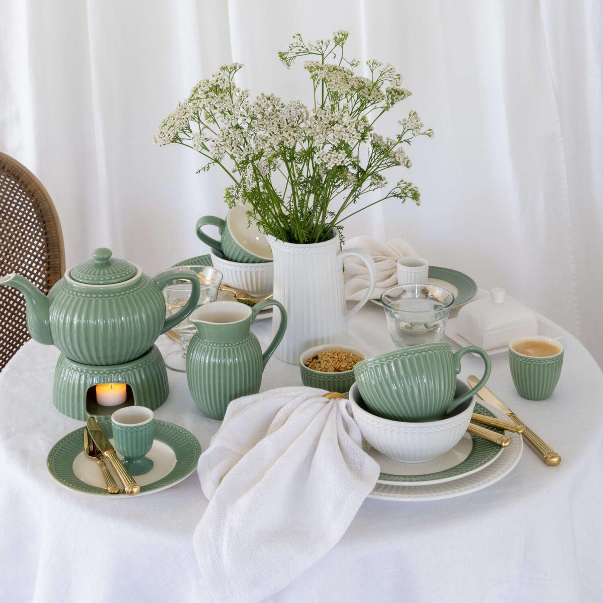 Mini Latte Cup "Alice" - 7x7 cm (Dusty Green)