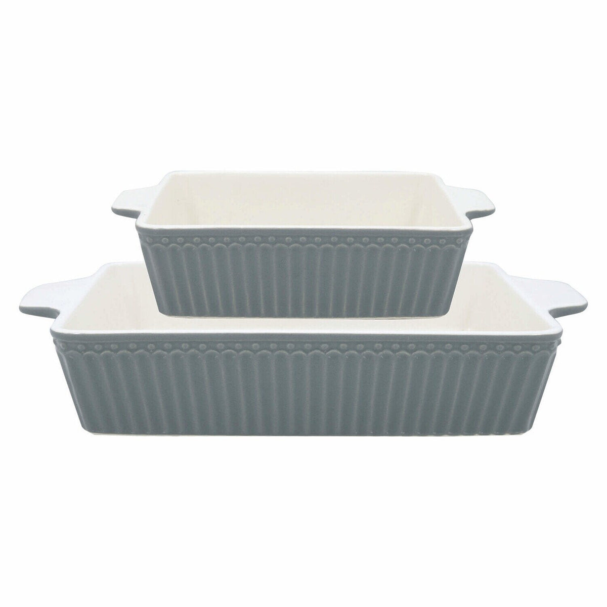 Auflaufformen im 2er-Set "Alice" - Klein (Stone Grey)