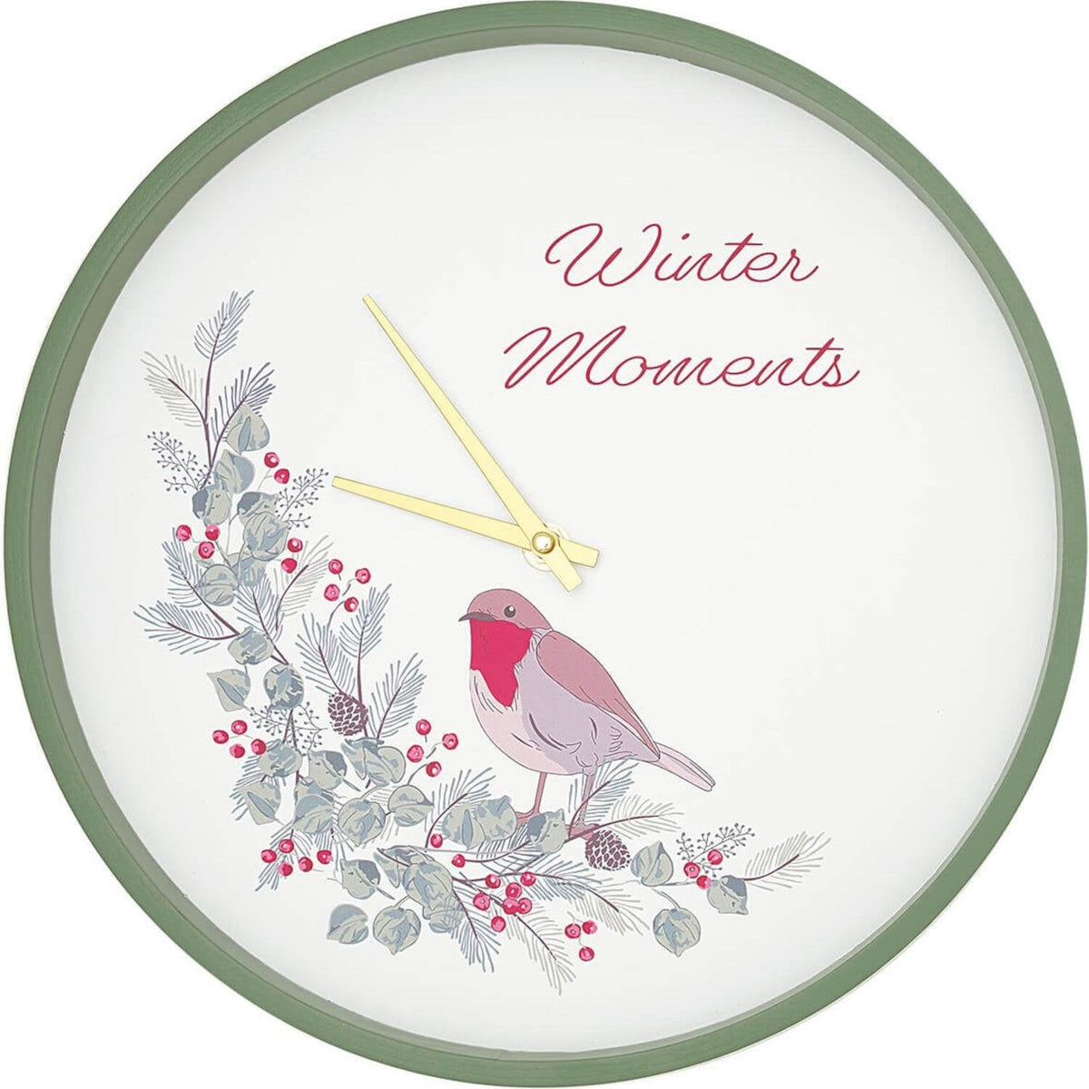 Wanduhr "Leonora Merry Christmas" - 30x4 cm (White)