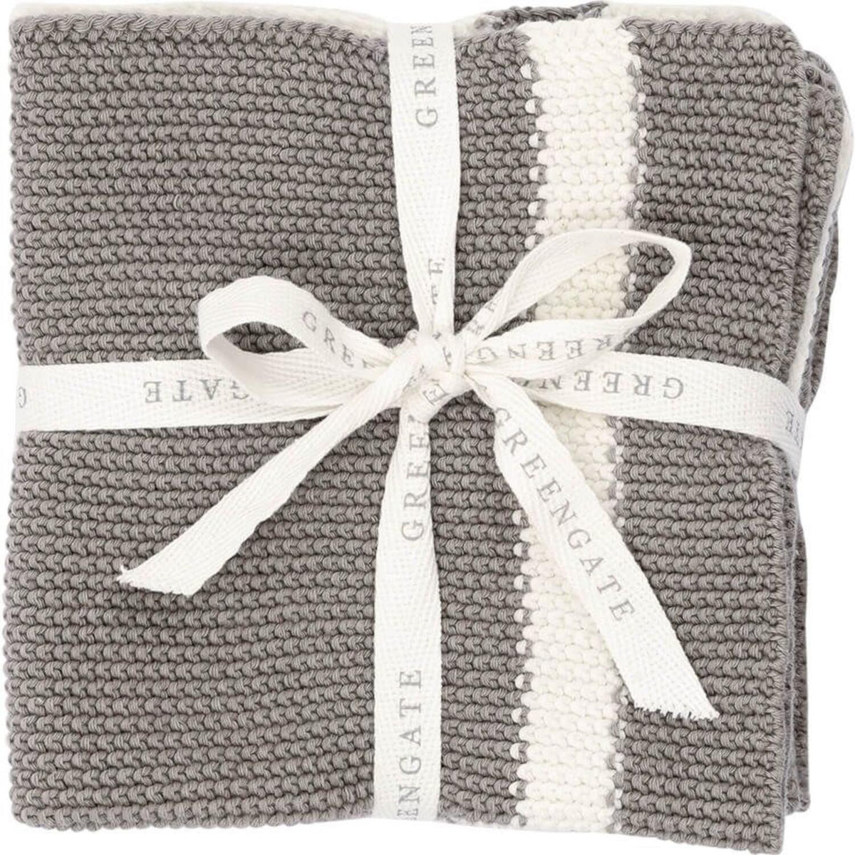Baumwoll-Spültuch "Alice" im 3er-Set - 32x32 cm (Grau)