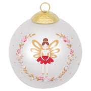 Glaskugel "Cindarella Xmas" 8 cm (Weiß)