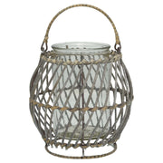 Laterne rund aus Weidenholz - 25 cm (Natur)