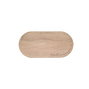 Mini-Tablett oval "Weihnachten ist" - 25x12x1,5 cm (Braun)