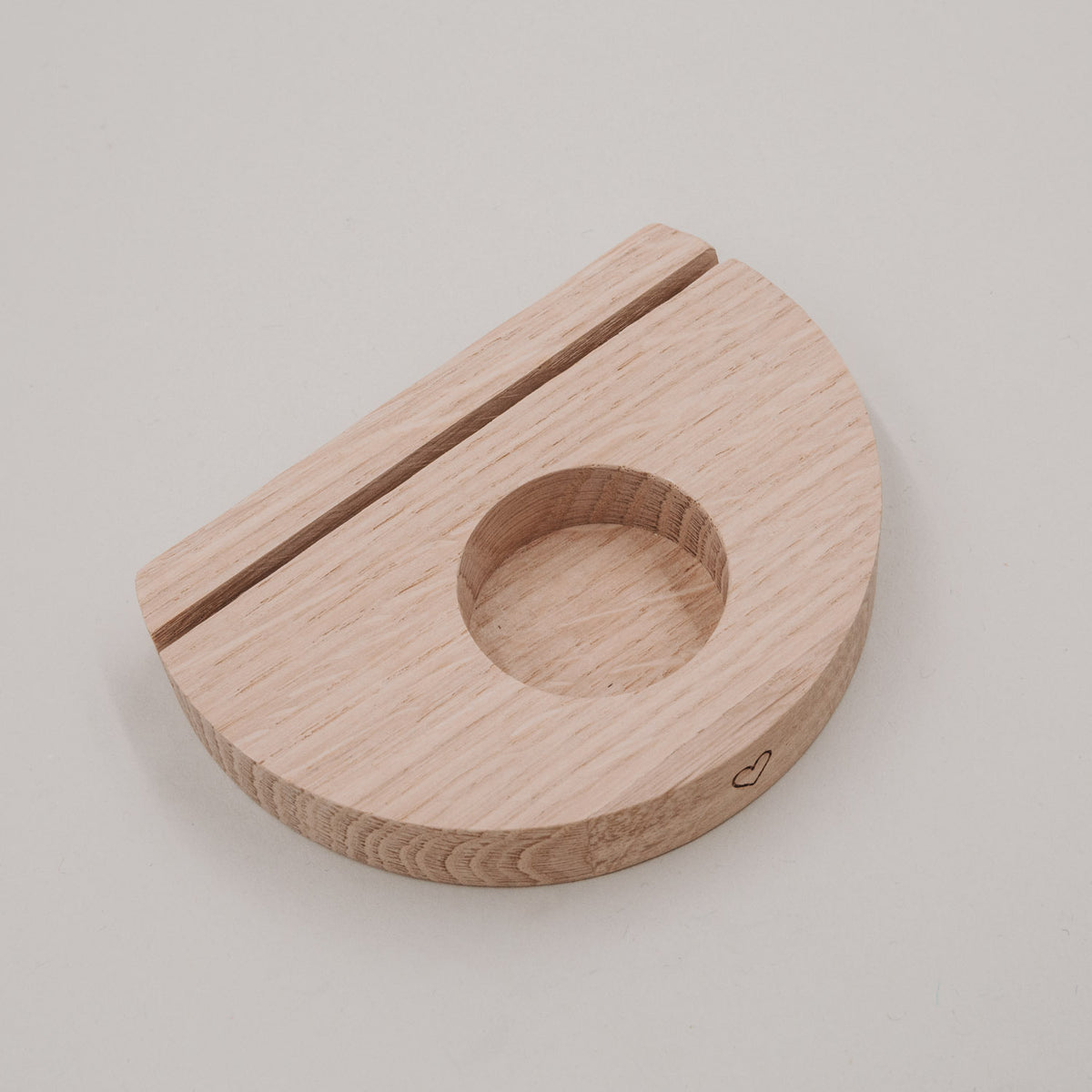 Teelicht-Kartenhalter "Herz" - 11,2x8x2 cm (Natur)