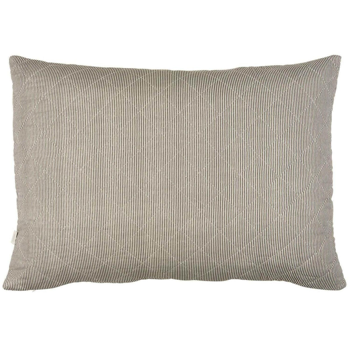 Kissenbezug gestreift - 70x50 cm (Dunkelgrau/Weiß)