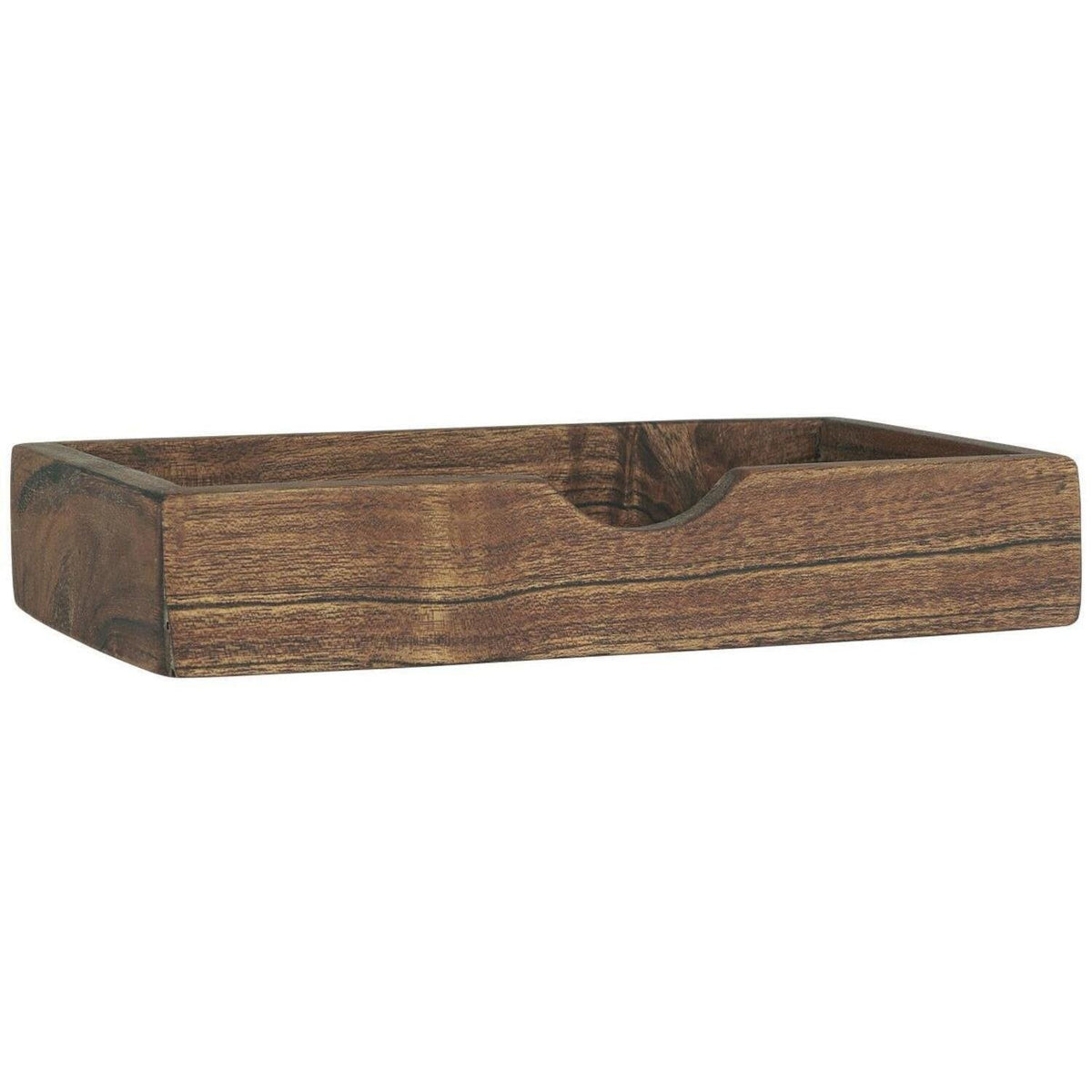 Serviettenhalter aus geöltem Akazienholz für 10x20 cm Servietten