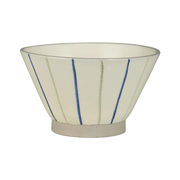 Schale "Nordby - Streifen quer schmal - 12x7 cm (Natur/Blau/Grün)