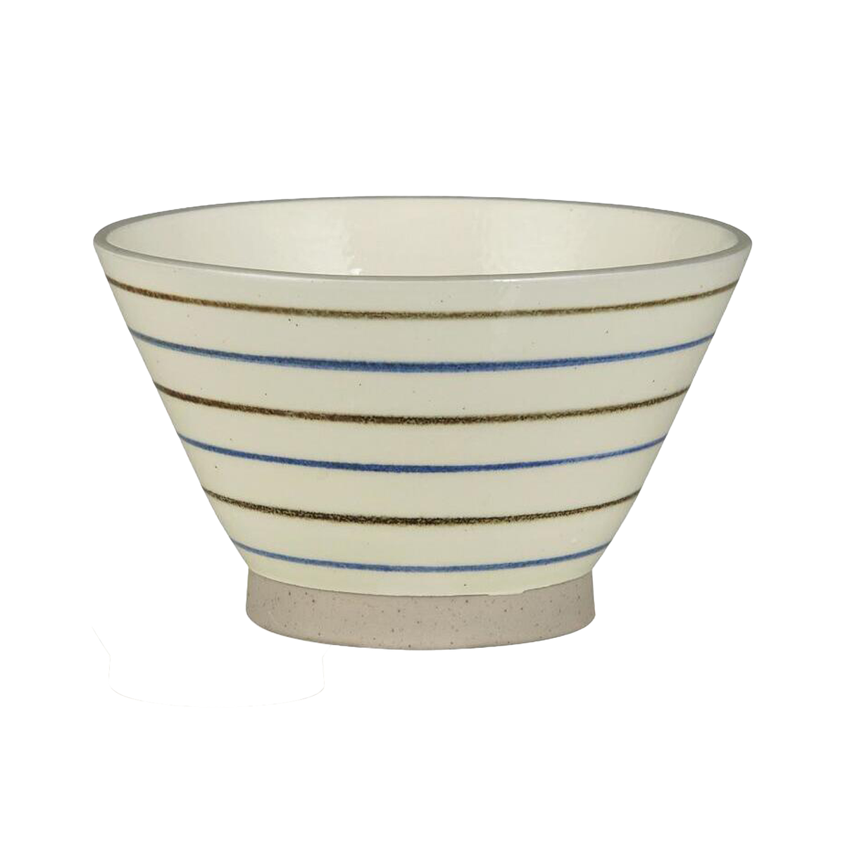 Schale "Nordby - Streifen längs schmal - 12x7 cm (Natur/Blau/Grün)