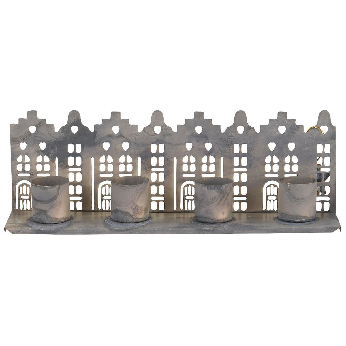Kerzenhalter "Hausfassaden" (Silber)
