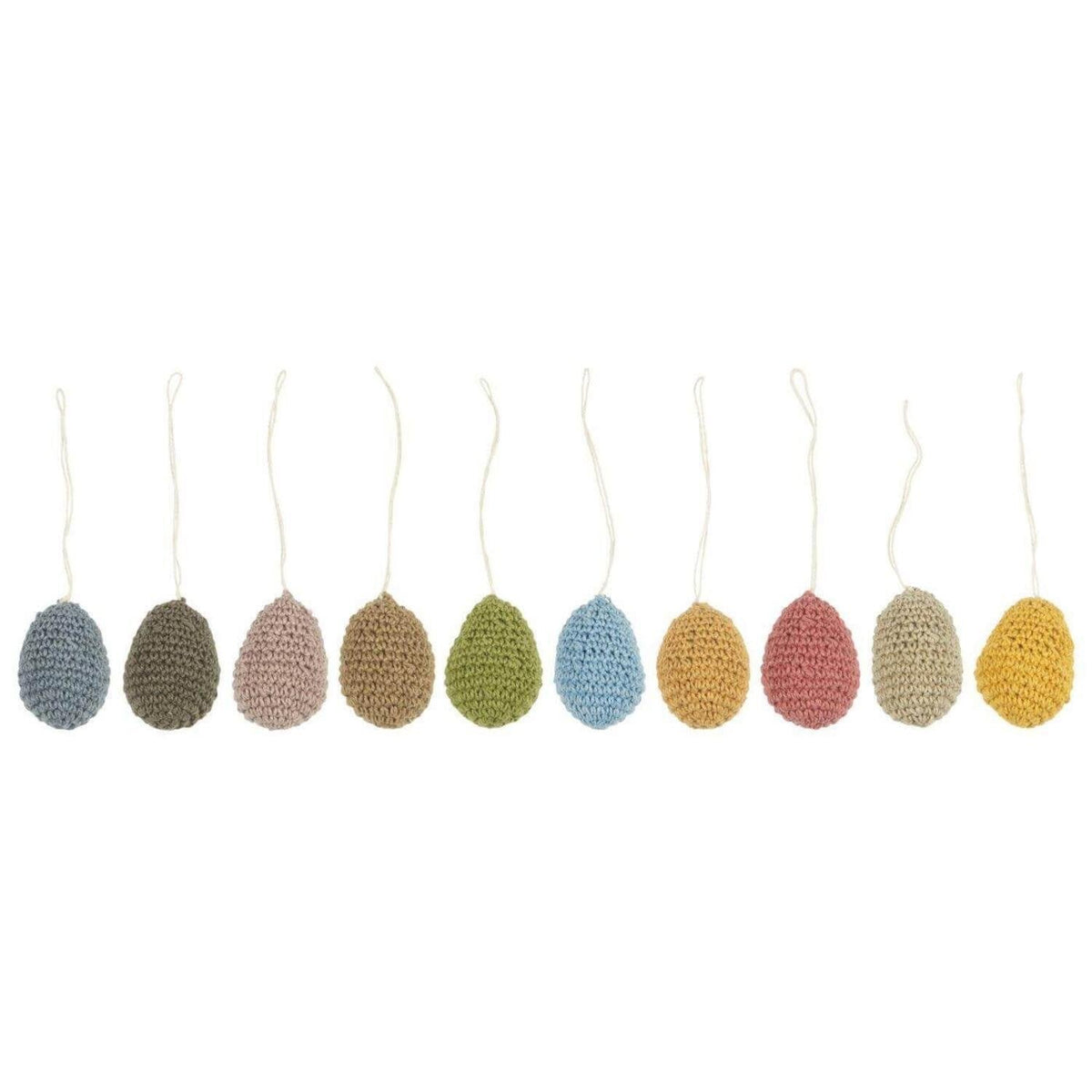 Osterei im 5er-Set - 4x5 cm (Hellblau/Ocker/Pink/Nude/Orange)