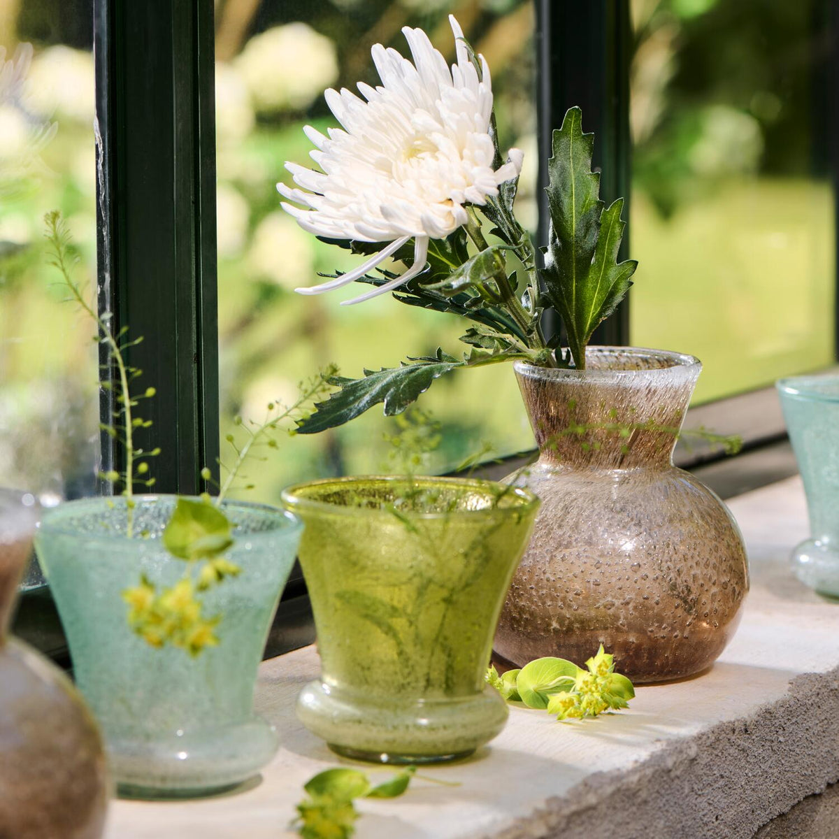 Vase mit Bläschen (Blau)