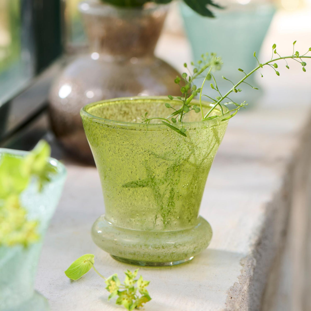 Vase mit Bläschen (Grün)