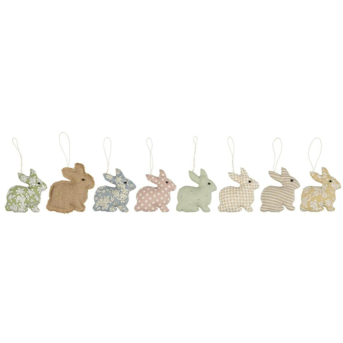 Osterhase "Muster" im 4er-Set - 10,5x3x11 cm (Bunt)