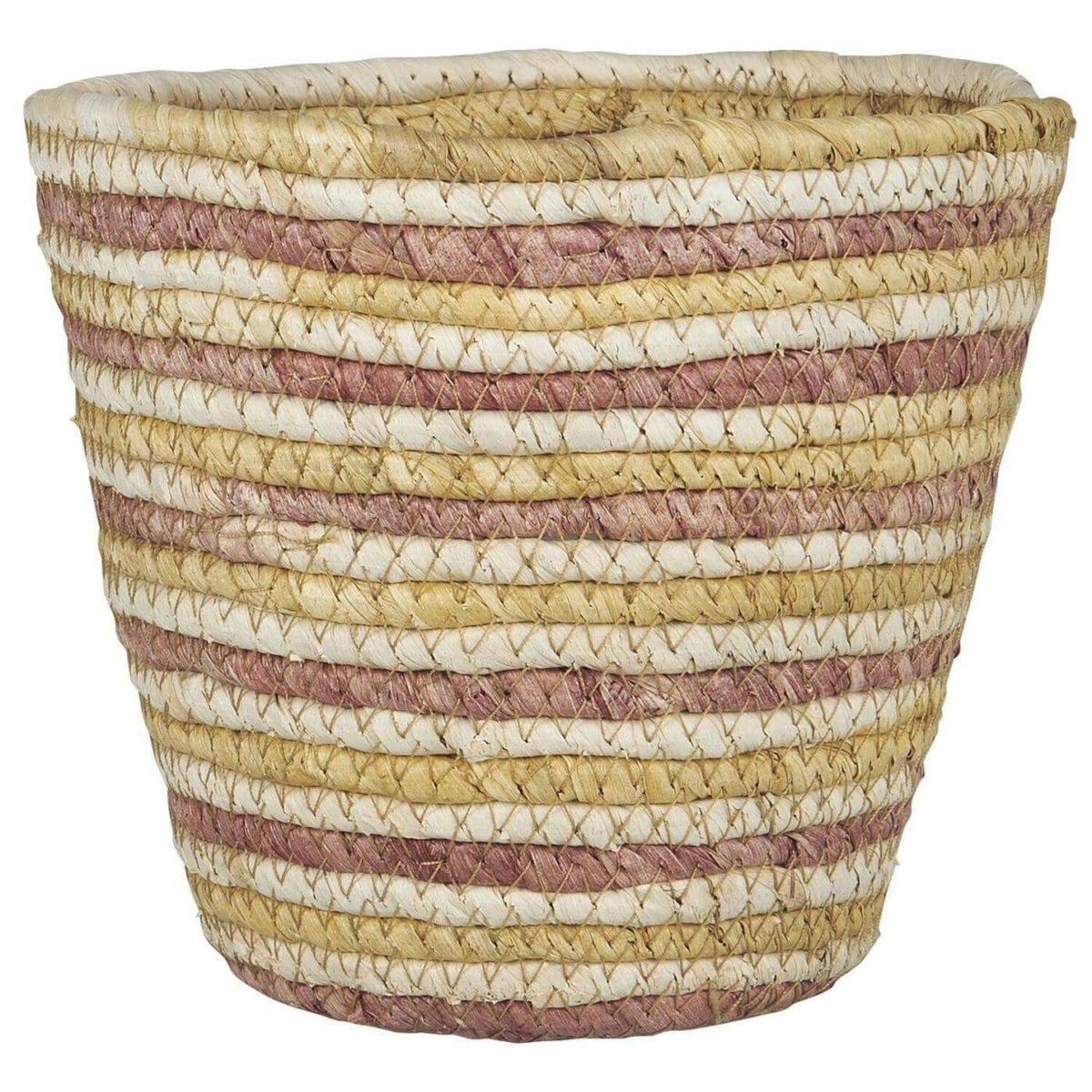 Blumentopf/Korb - 17x15 cm (Creme/Rosa/Gelb)