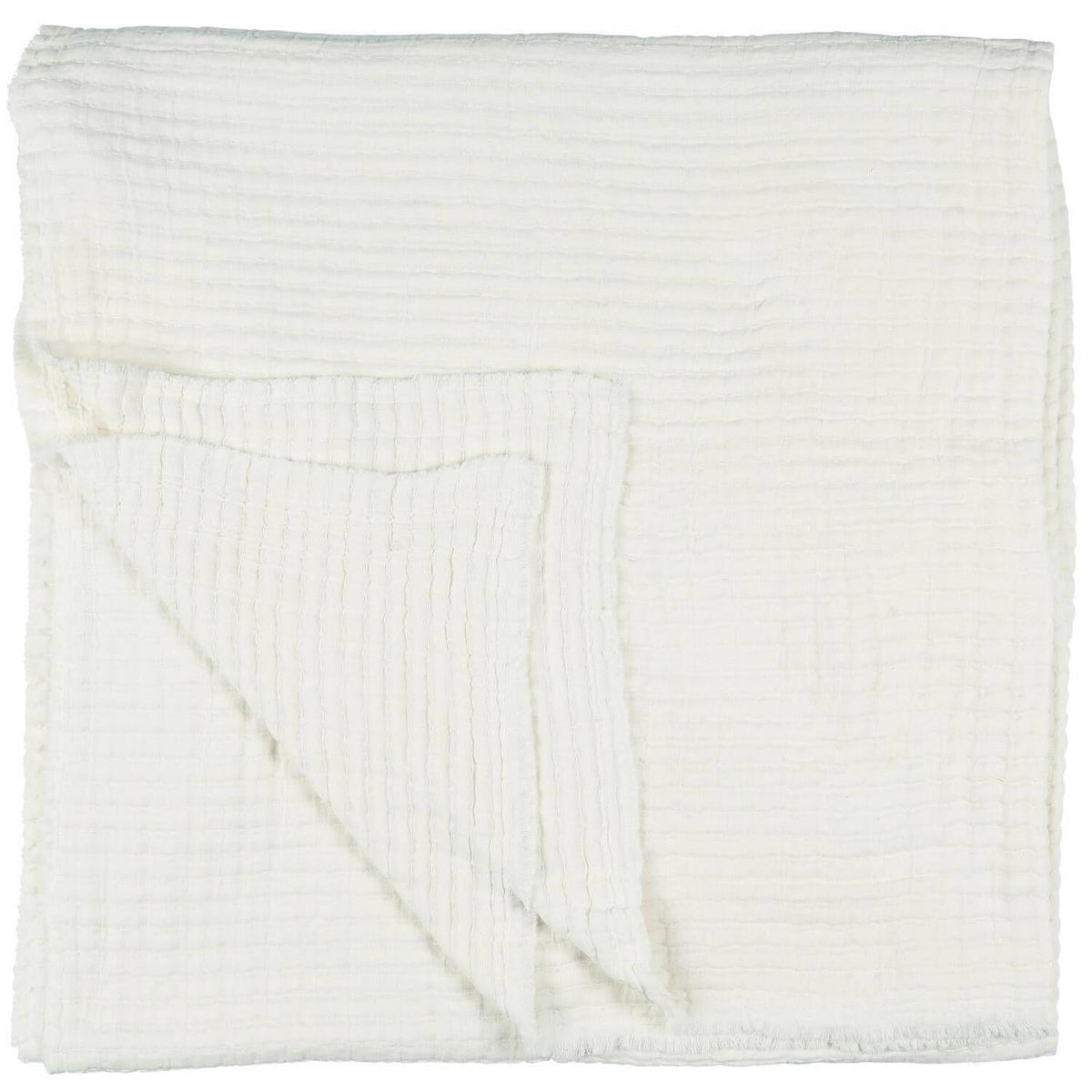 Gerippte Tagesdecke - 220x150 cm (Weiß)
