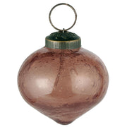 Zwiebelförmige Weihnachtskugel "Bubbled" - 5,2x5,4 cm (Faded Rose)