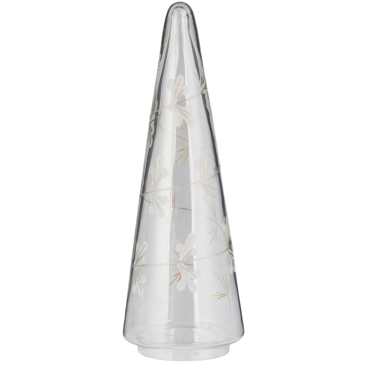 Tannenbaum aus Glas (Transparent/Gold)