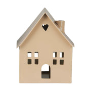 Kerzenhalter "Haus mit 2 Fenster" (Beige)