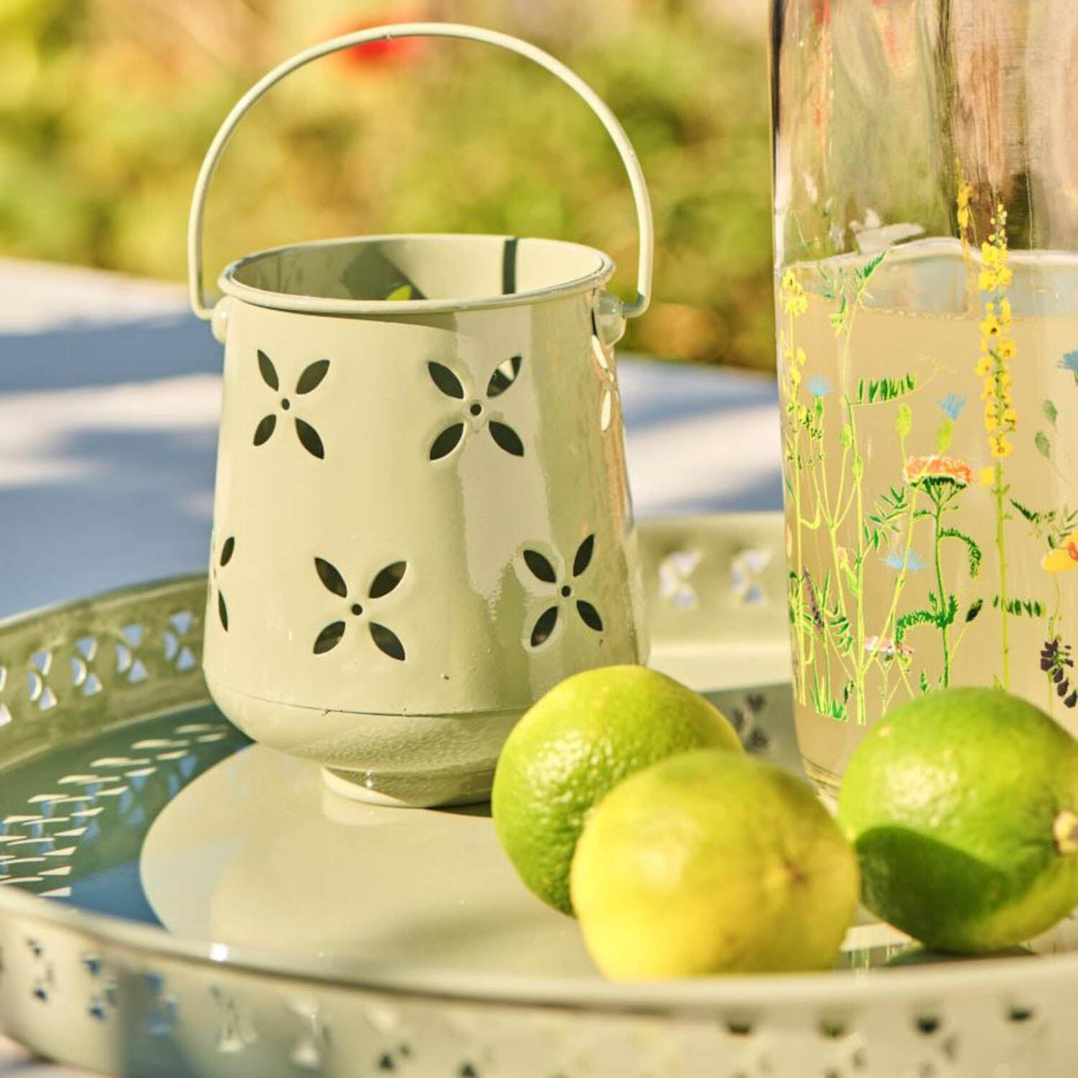 Flasche mit Bügelverschluss "Summer Field" - 8x30,5 cm (Transparent)