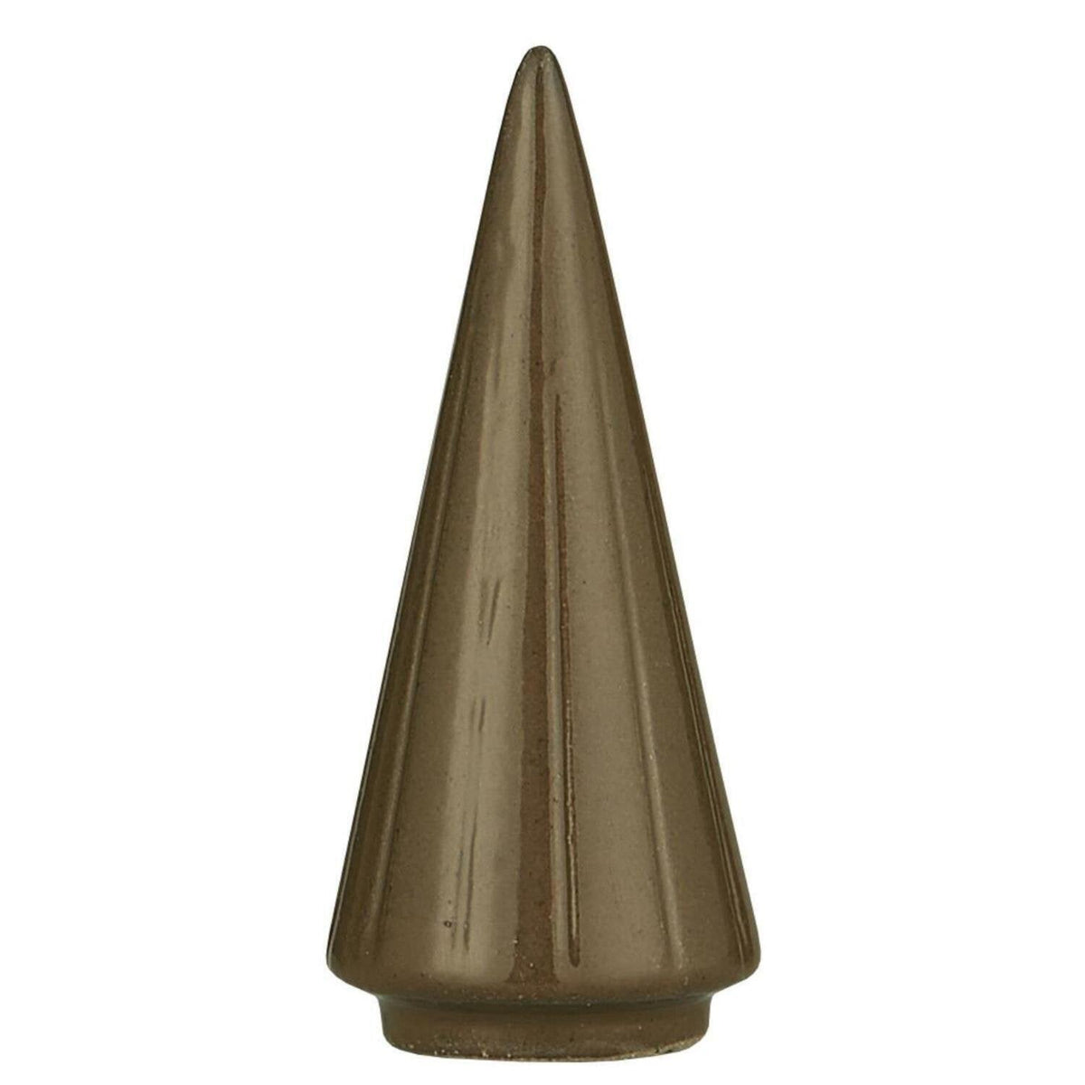 Tannenbaum aus Porzellan - 3,8x9 cm (Braun)