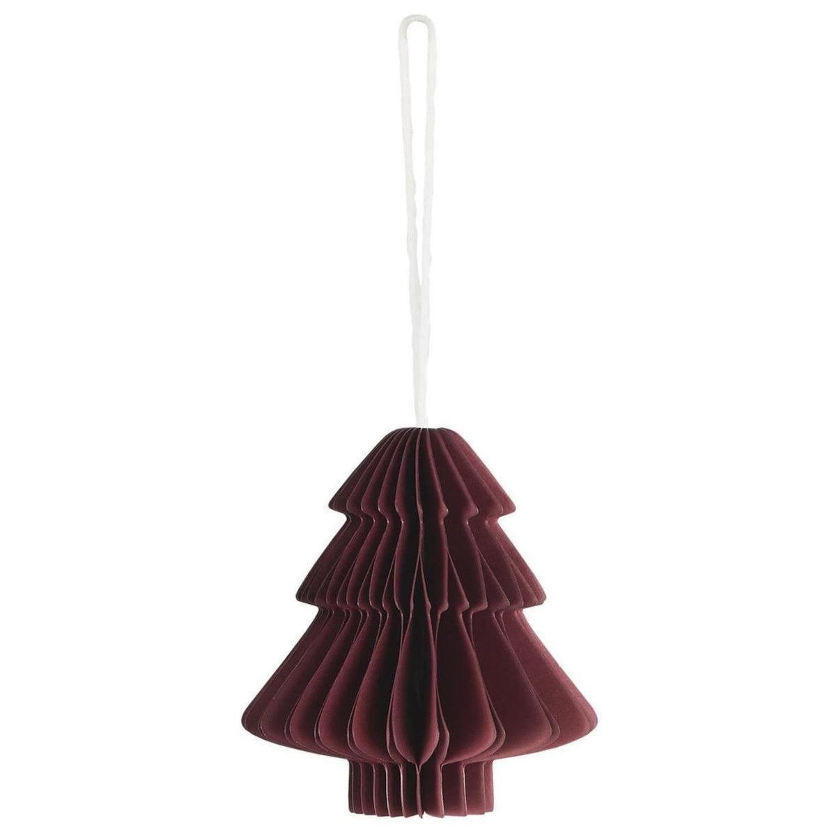 Weihnachtsschmuck zum Hängen "Baum" - 6,5x7 cm (Bordeaux)