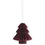Weihnachtsschmuck zum Hängen "Baum" - 6,5x7 cm (Bordeaux)