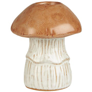 Kerzenhalter "Pilz" (Braun/Weiß)