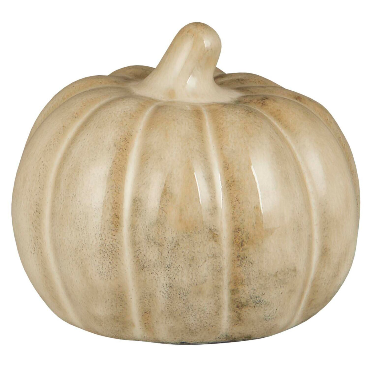 Kürbis-Laterne - 8x7,5 cm (Creme)