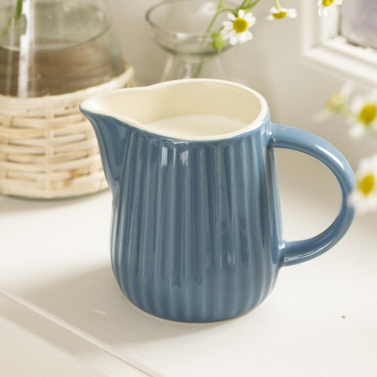 Milch- und Sahnekännchen "Mynte" (Cornflower)