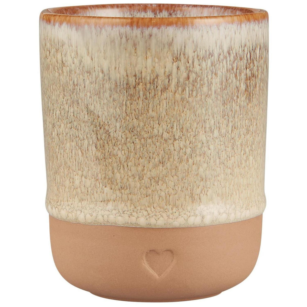 Becher "Heart" - 190 ml (Mattbraun/Natur)