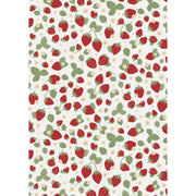 Geschenkpapier "Erdbeeren" - 5 m (Rot/Grün)