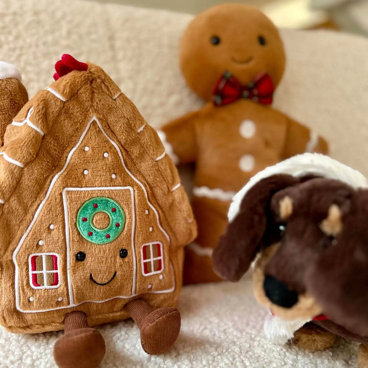 Kuscheltier Lebkuchenmann "Jolly Gingerbread Fred - New Design" - Large (Braun)