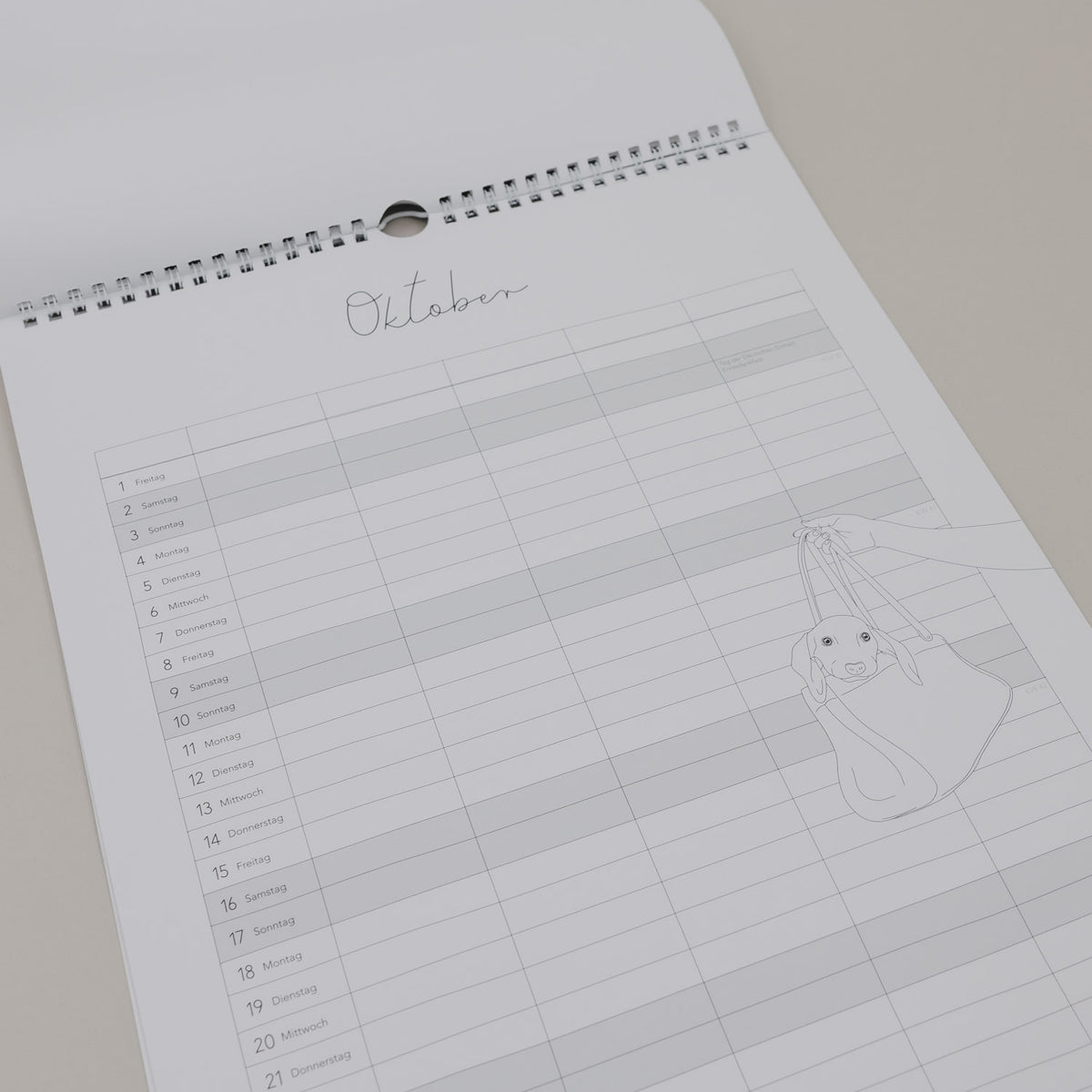Familienkalender 2027 - A3 (Weiß)