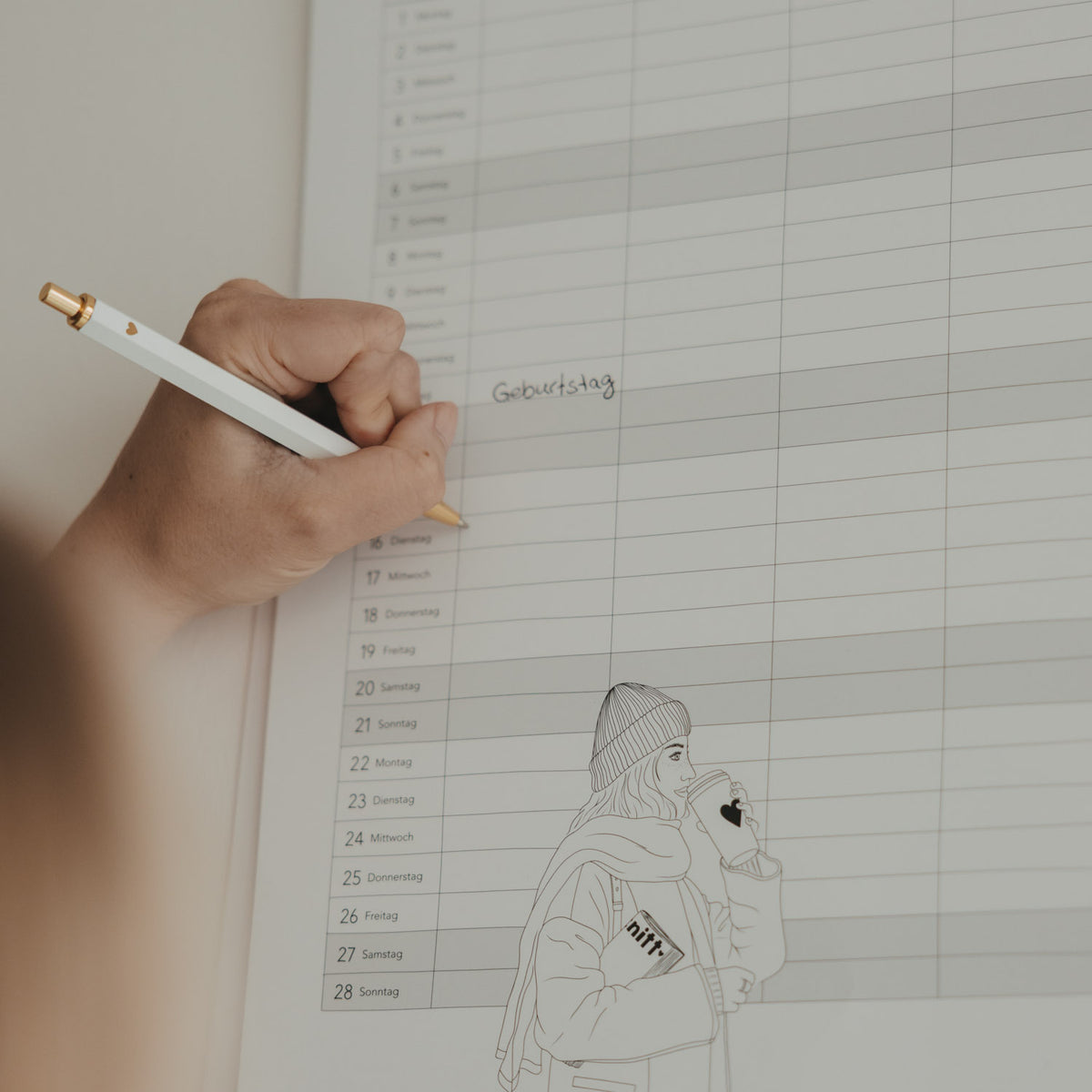 Familienkalender 2027 - A3 (Weiß)