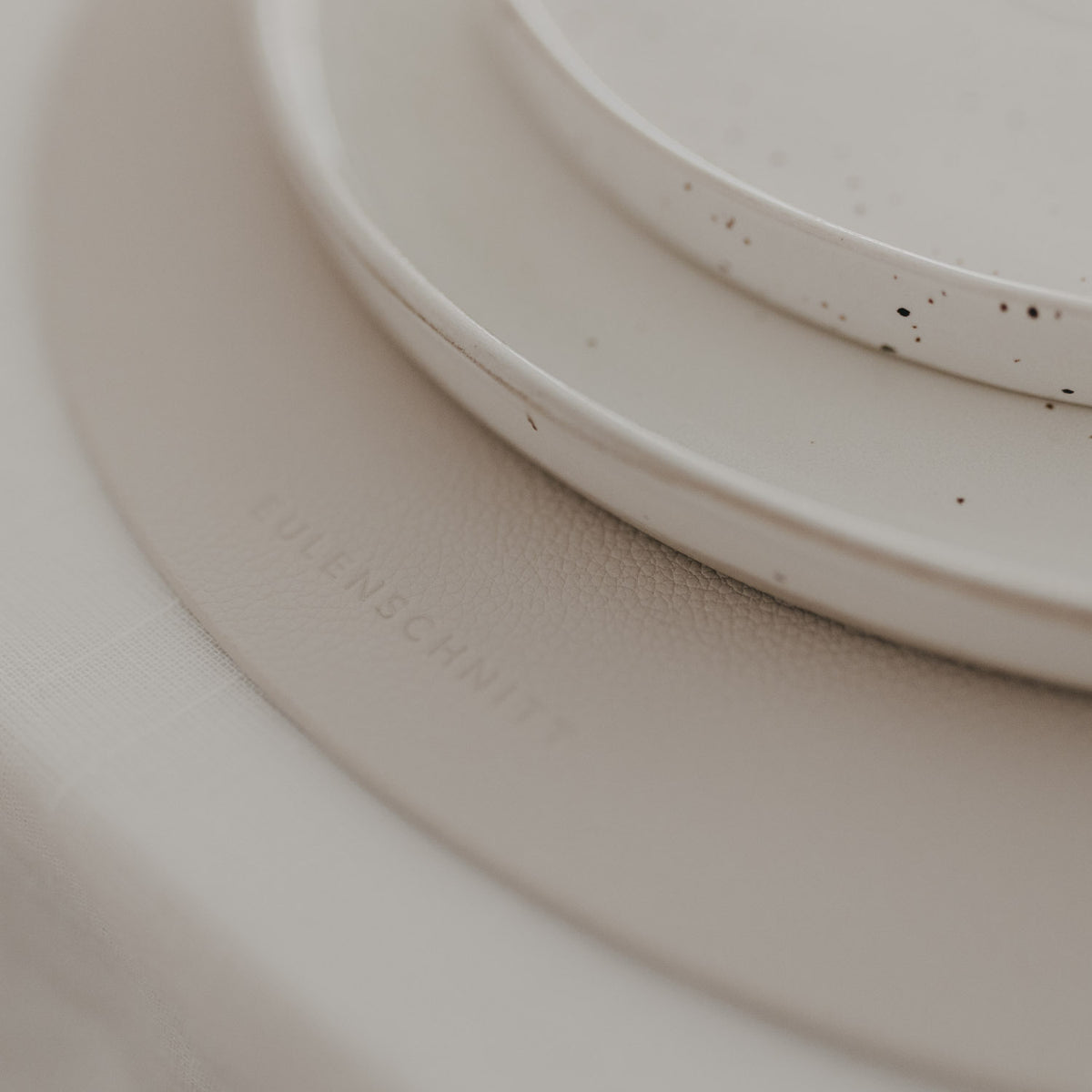 Wendbares Platzset "Herz" - 35 cm (Creme)