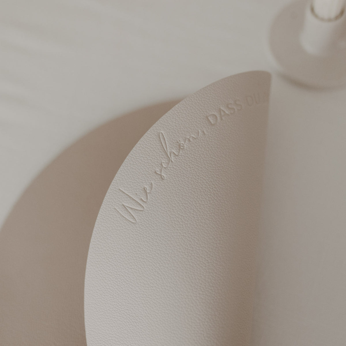 Wendbares Platzset "Wie schön" - 35 cm (Creme)