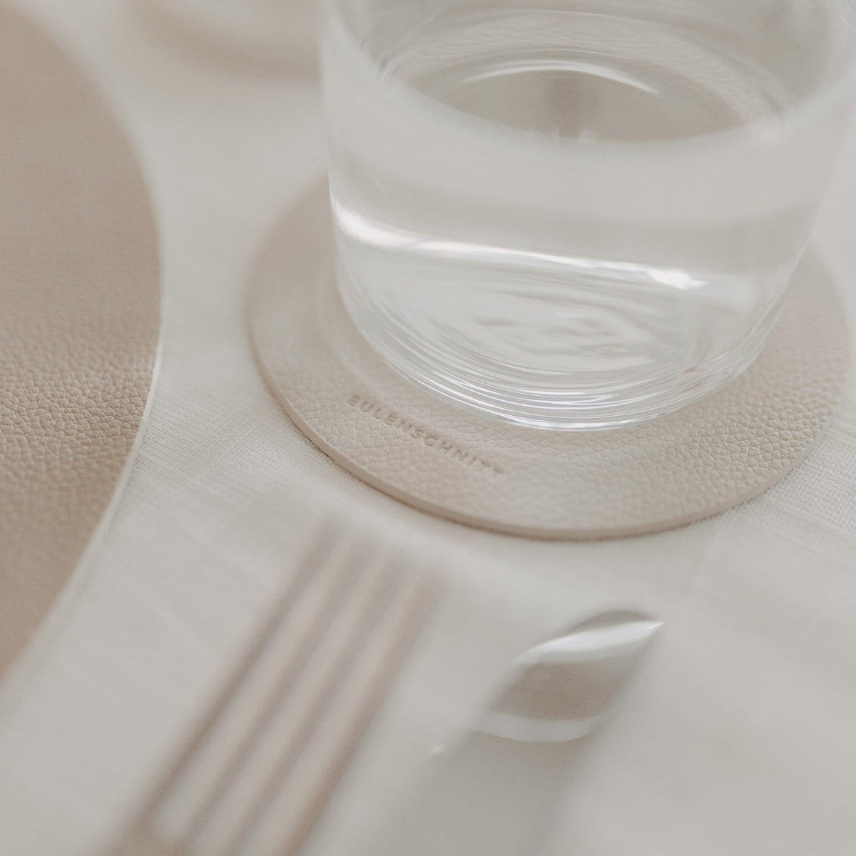 Wendbare Untersetzer "Herz" im 2er-Set - 11,2 cm (Creme)