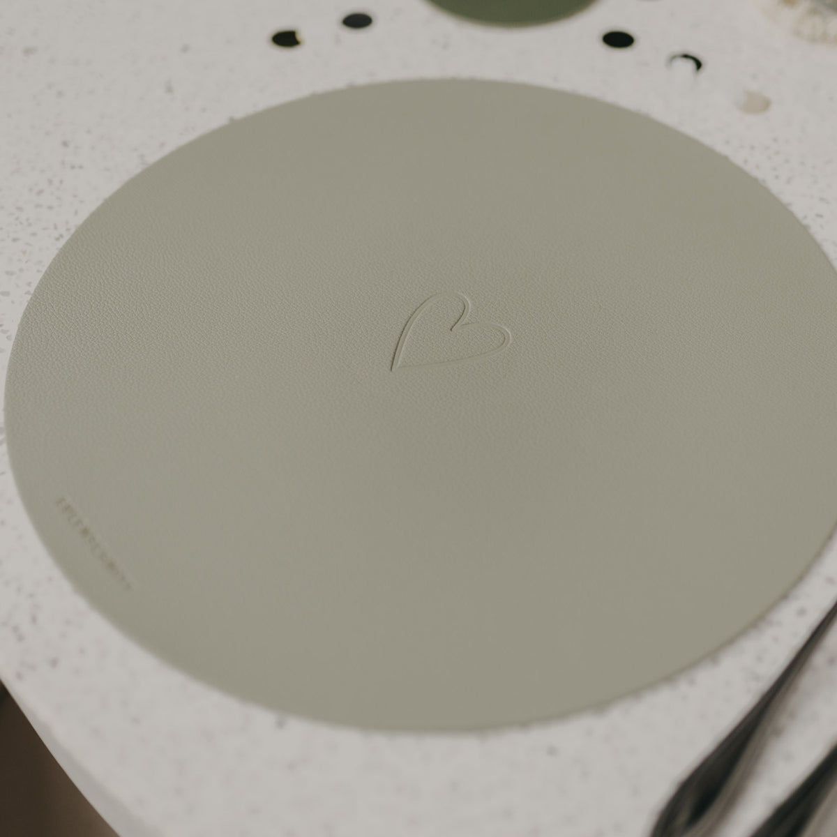 Wendbares Platzset "Herz" - 35 cm (Grün)
