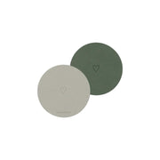 Wendbare Untersetzer "Herz" im 2er-Set - 11,2 cm (Grün)