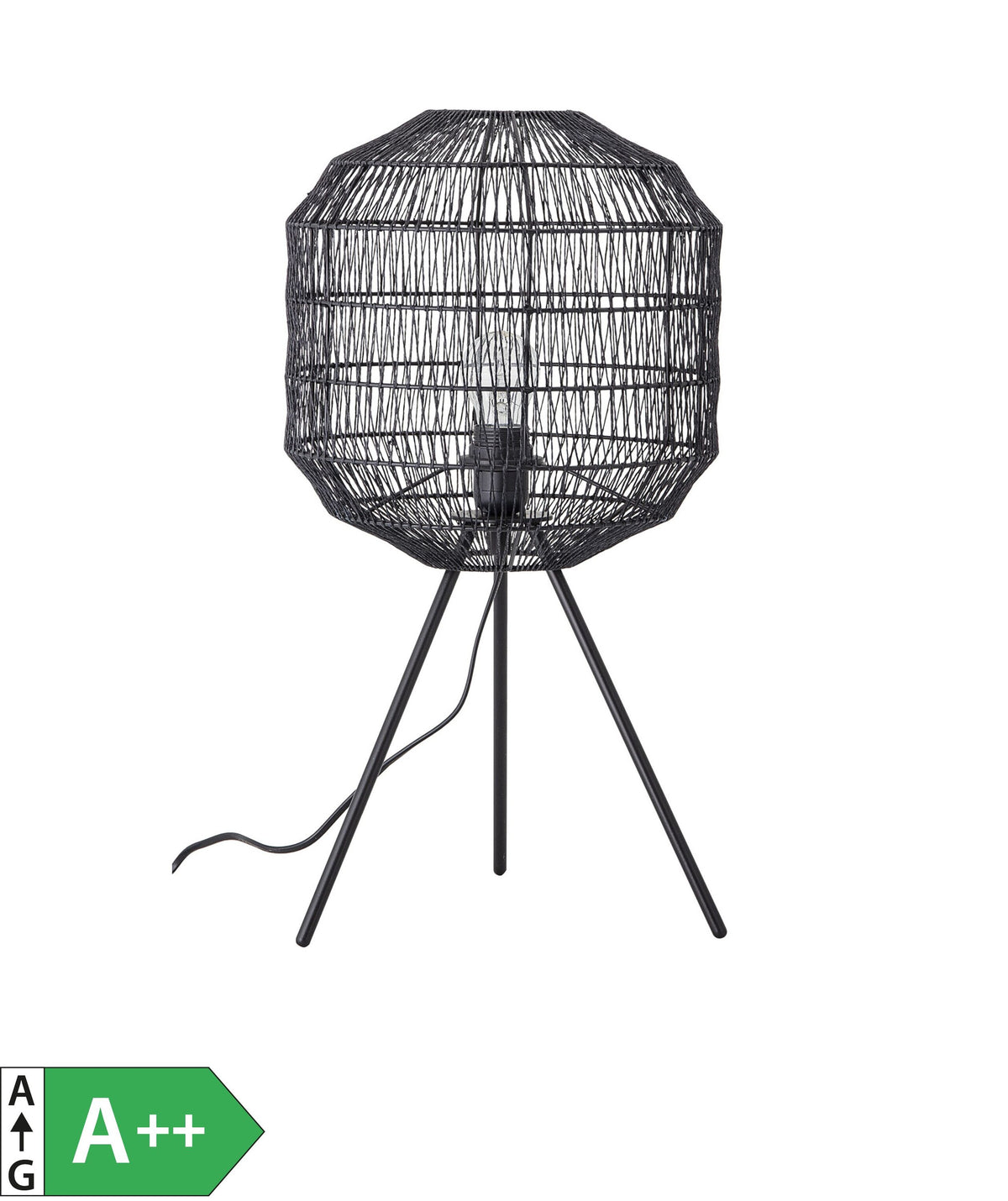 Tischlampe "Berta" - 30x56,5 cm (Schwarz)