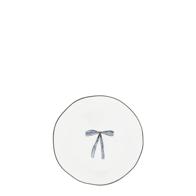 Teller "Bow" - 13 cm (Weiß/Iris)
