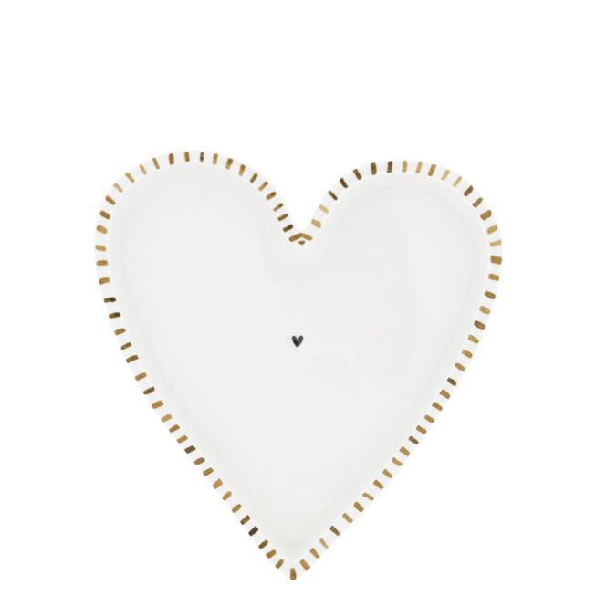 Tablett "Heart" - 18,5x17,5x1,8 cm (Weiß)