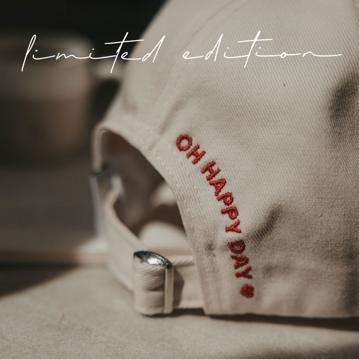 Limited Edition Cap "Oh happy day" (Beige)
