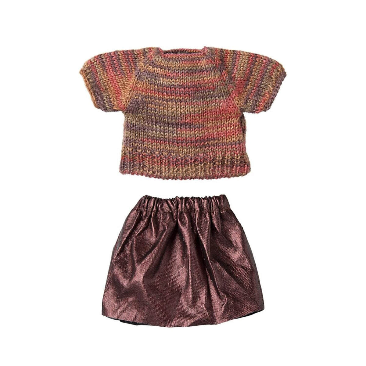 Rock und Strickbluse für Maus "Mama" (Bunt)