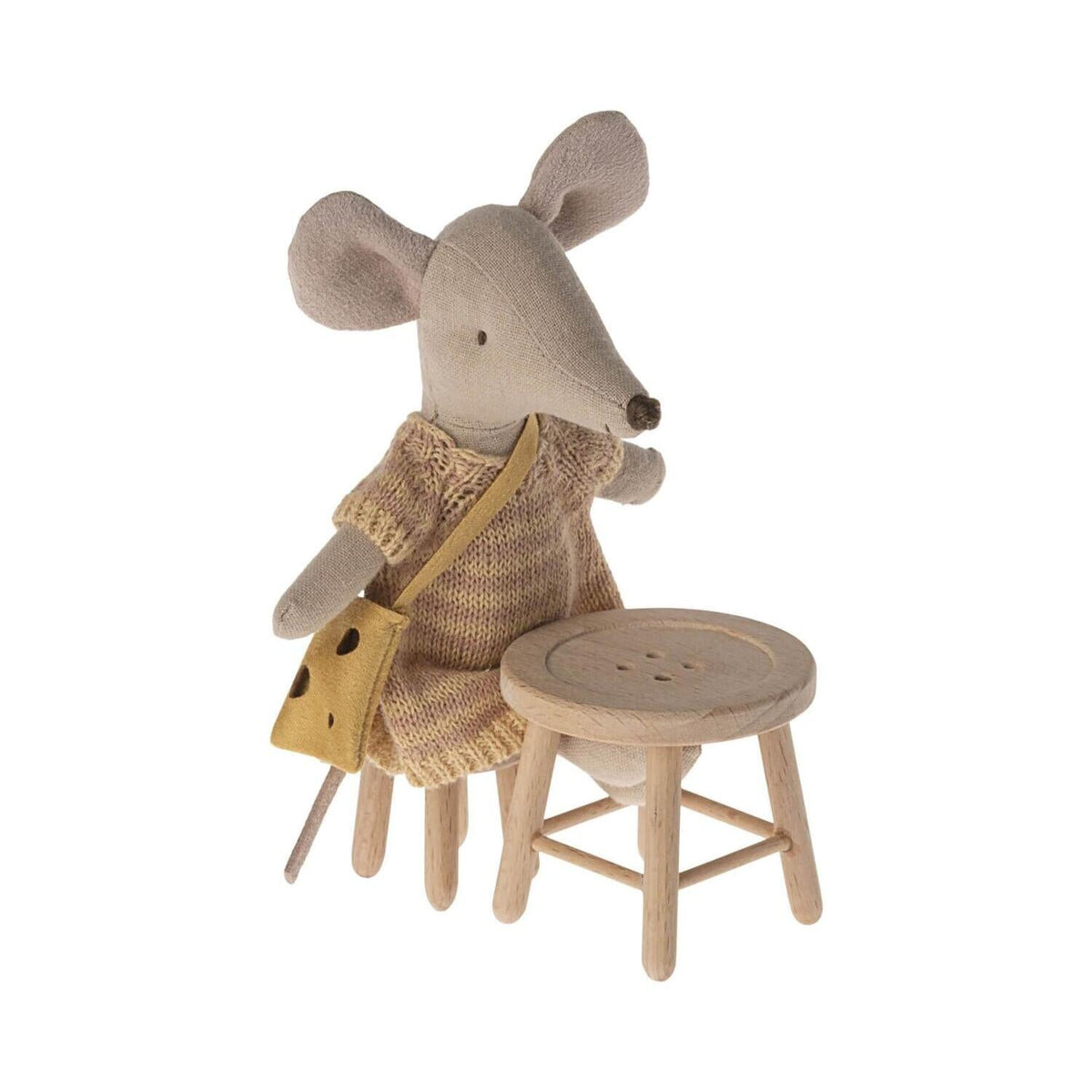 Maus Tisch und Hocker (Natur)