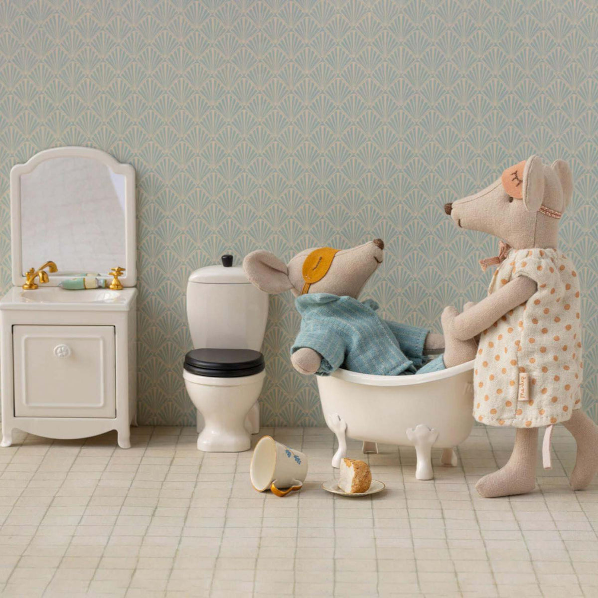 Waschbeckenkommode für Maus (Creme)