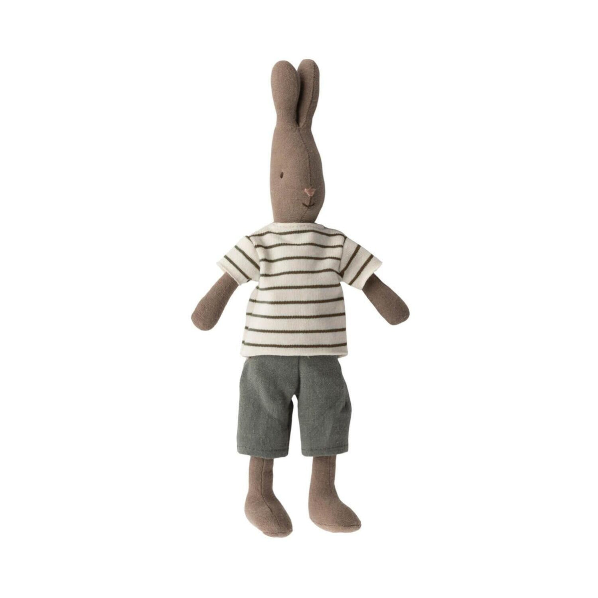 Bluse und Shorts für Hasen - Größe 2 (Beige/Blau)