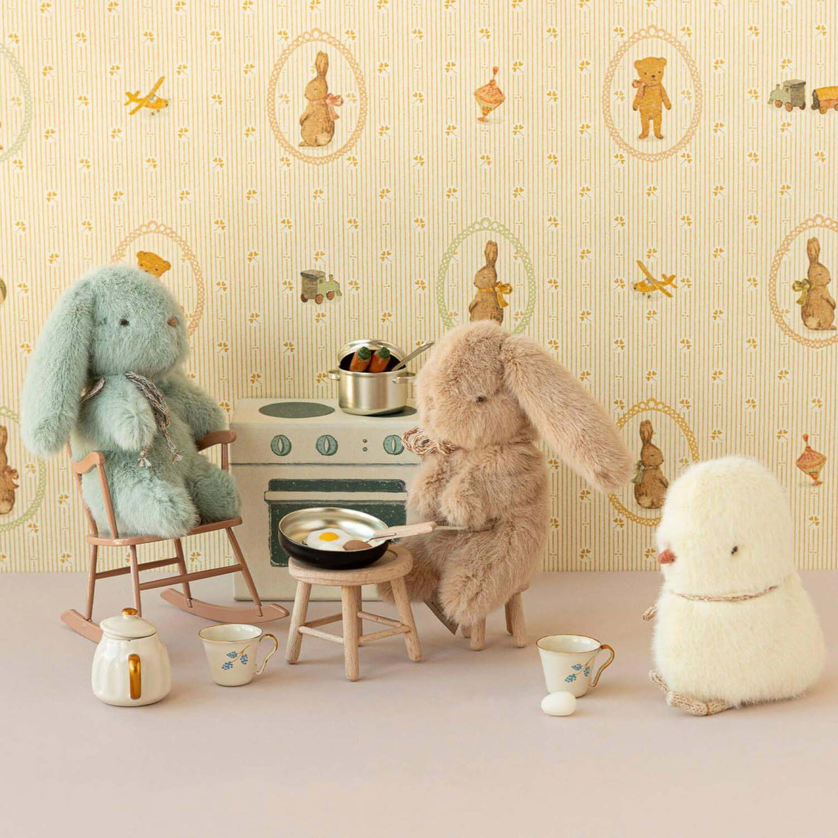 Maus Tisch und Hocker (Natur)