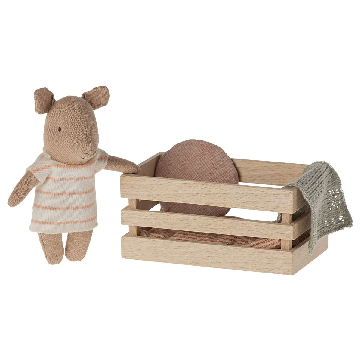 Schwein "Baby in Box - Mädchen" (Rosa)